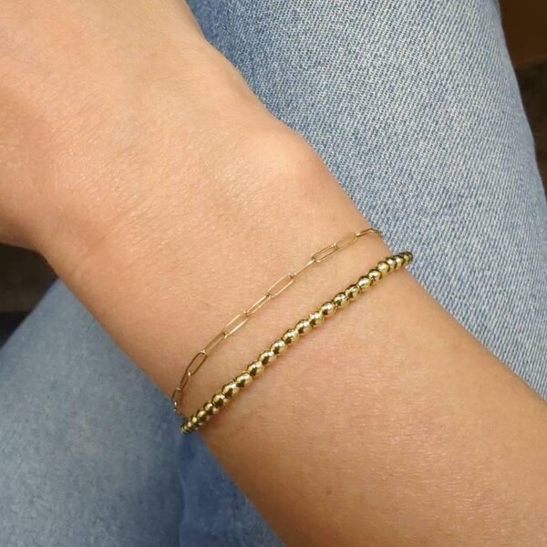 Gold Triple Track Bracelet main image 0