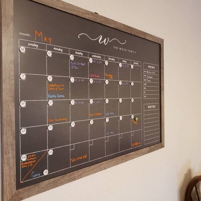 Wreath Calendar 24x36 Wall Calendar Custom Calendar Custom Name