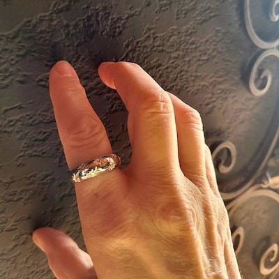 Dome Ring, Gold Dome Ring, Silver Dome Ring, Star Ring, Celestial ...