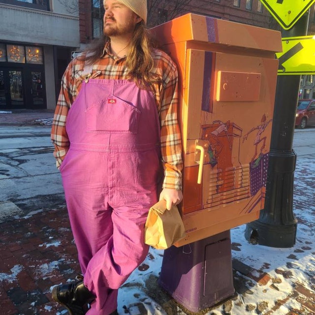 CUSTOM DYED Unisex Pink Bib Overall Pants - Fuchsia Dyed