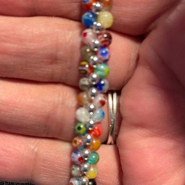 Printed Glossy Finish Millefiori Glass Beads, Color : Multicolor at Rs 450 in Hathras