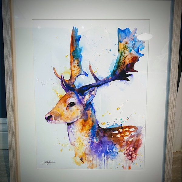 Fallow Deer Limited Edition Watercolor Art Print by Slaveika Aladjova ...