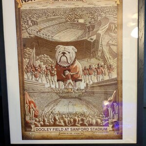 UGA Bulldogs National Championship Print: Sanford Stadium Wall Art