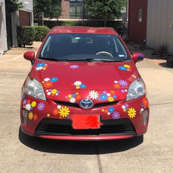 Daisy Decal Set of 14 / Hippie Flower Stickers Car Decals Flower Decals ...