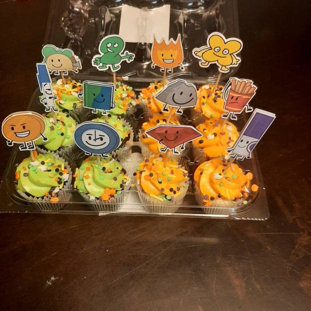BFDI Cupcake Toppers Random Lot BFB Characters - Portugal