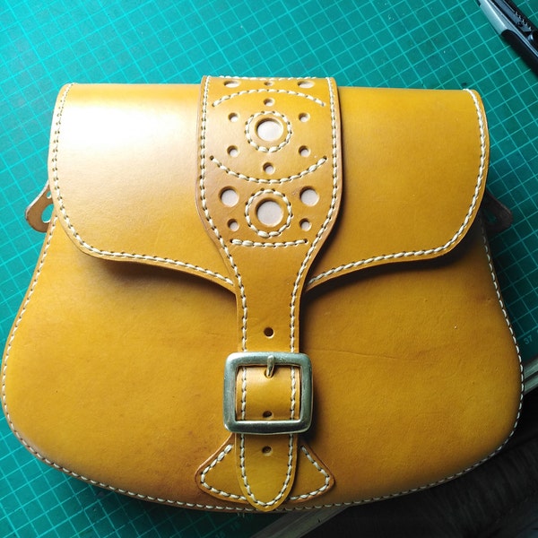 Shoulder Bag Leather Pattern PDF - Saddle Bag Digital Template - Etsy