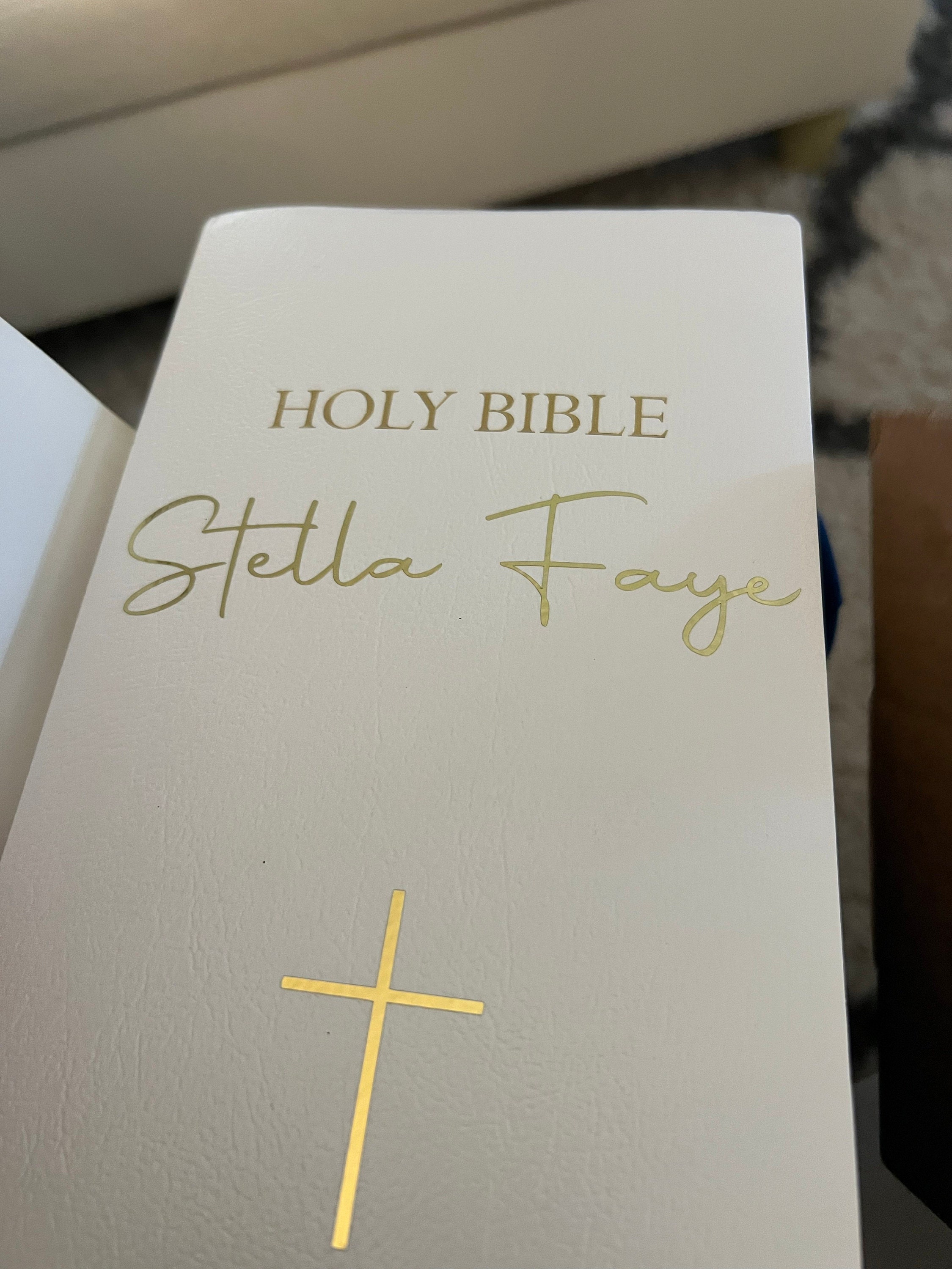 Personalized Bible Custom KJV/NKJV/NIV| Gift Holy Bible| Faux Leather King James Version|Baptisms|Weddings|Christenings|First Holy Communion