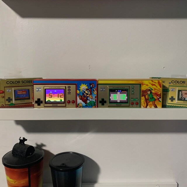 Super Mario Game & Watch Shelf MEGA Wall Mount/desk Stand 