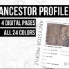 Ancestor Profile: Printable Genealogy Form (digital Download) - Family ...