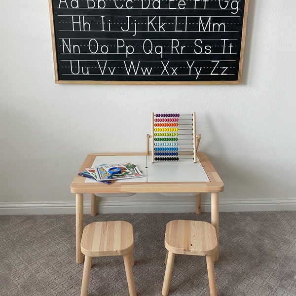 2x4 Vintage Handwriting Alphabet ABC Sign | 24x48