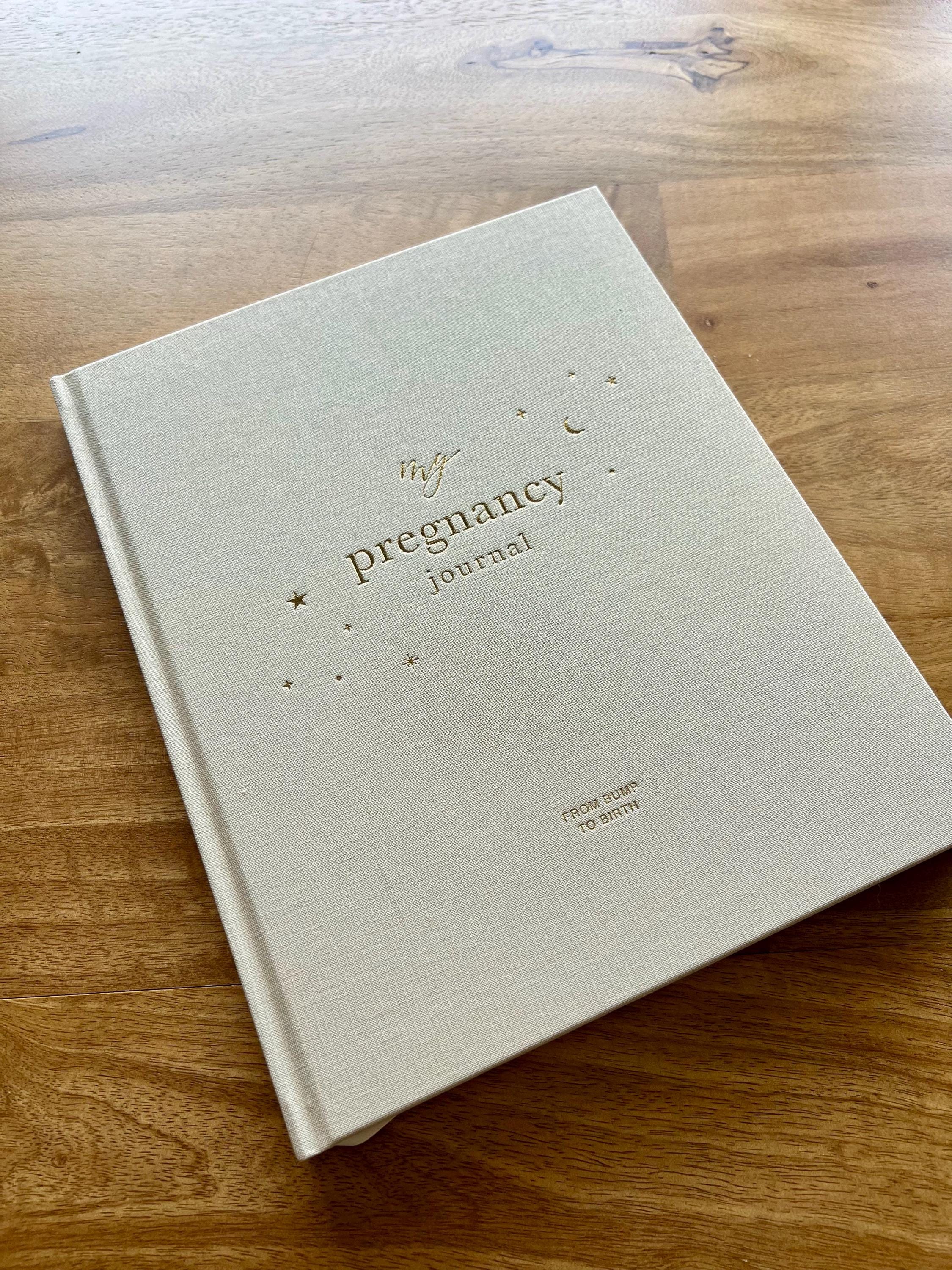 My Pregnancy Journal, Expectant Mother Gift, Pregnancy Planner - Pearl - gift for parents to be, pregnancy record book w/gilded edges