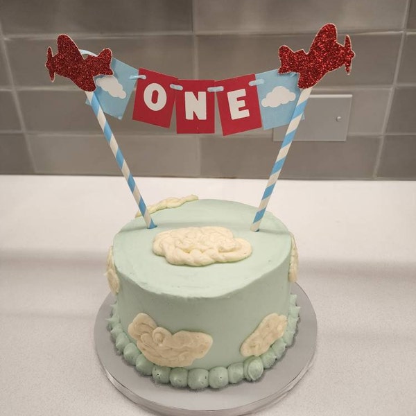 Time Flies Cake Topper, Time Flies Birthday, Vintage Plane Decorations ...