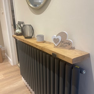 Hand Crafted Rustic Reclaimed Solid Pine Timber Radiator Shelf - Etsy UK