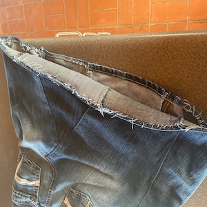 Recycled Jeans Denim Skirt Handmade for Women or Girls - Etsy