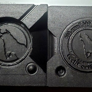 Custom 2 Sided COIN Logo Graphite Molds. 