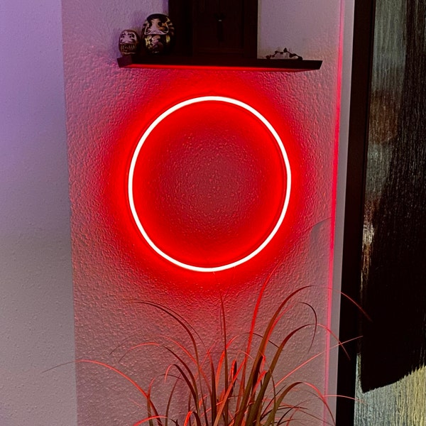 Zen Led Signs Enso Circle Neon Sign: Japanese Zen LED Wall Decor, Ambient Light ...