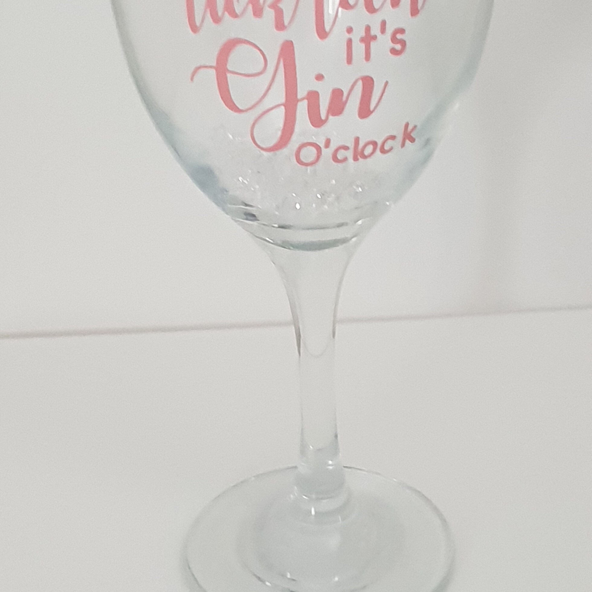 Hand Me The Pink Gin DIY vinyl decal stickers wine//gin glass