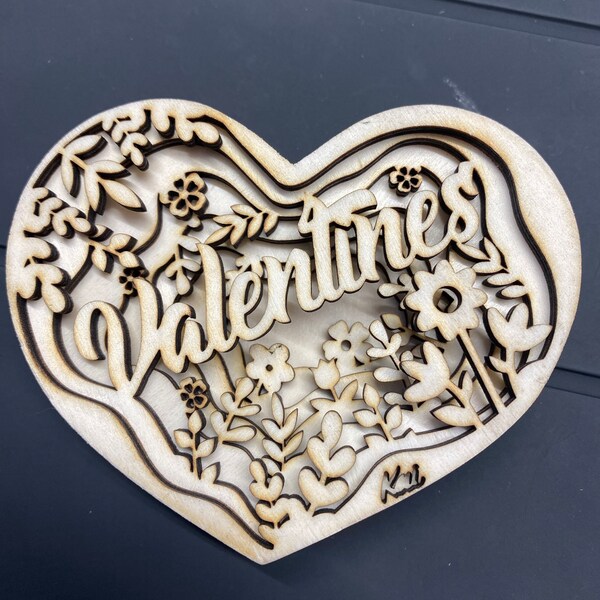 Svg Valentines Day Heart Laser Cut File and Valentine Svg Laser, Dxf ...
