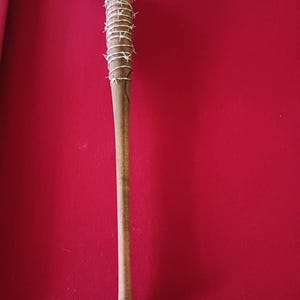 Batte De Baseball Walking Dead Style Lucille - Bois Massif Avec Fil