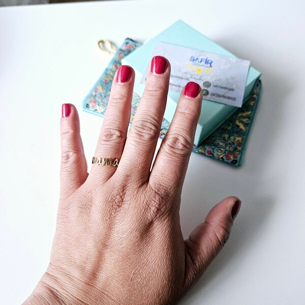 Mama Rind 10K,14K,18K Gold Mama Ring, Dainty Mama Ring, Gift for Mom, New Mom ...