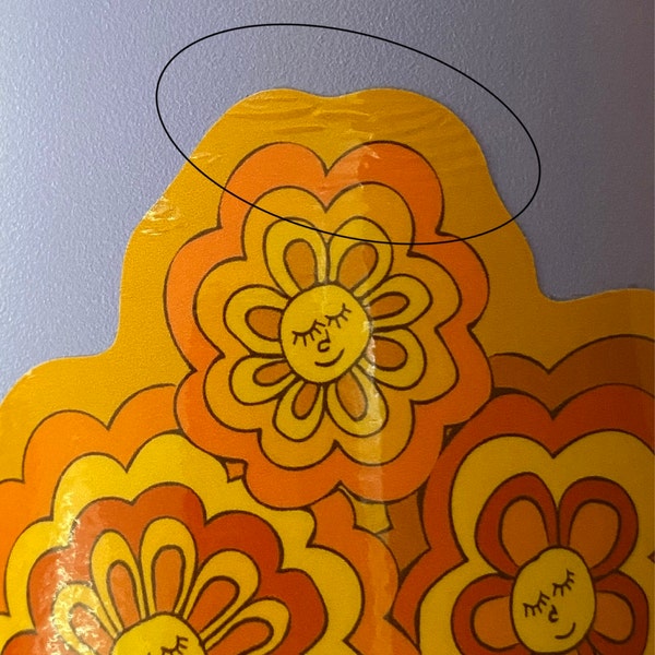 Glossy Groovy Flower Power Sticker - Etsy
