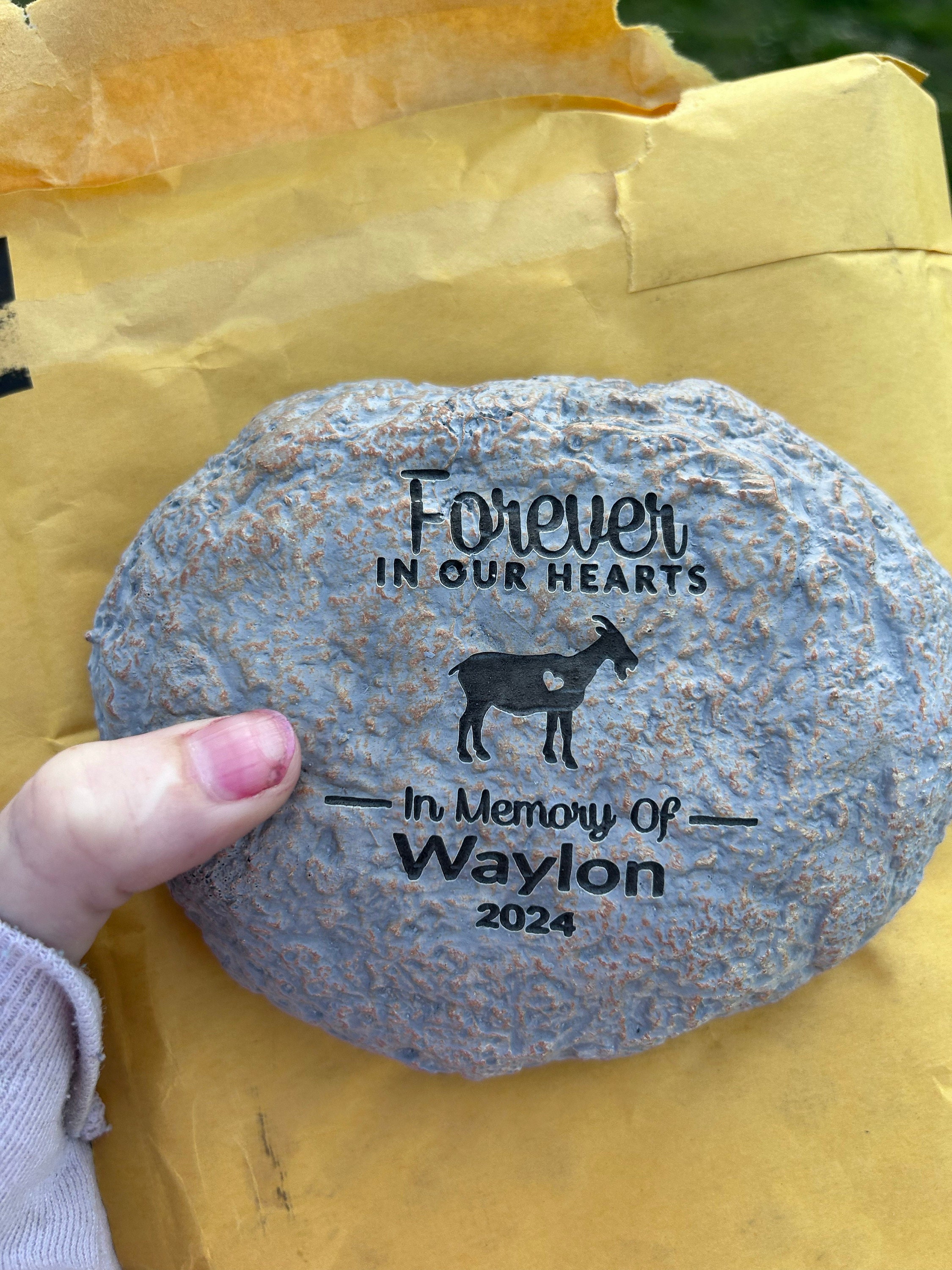 Engraved Ranch Animal Memorial Garden Stone, memorial garden, sympathy gift, remembrance, in memory of, horse memorial, donkey memorial