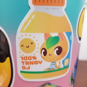 Animal Crossing Vinyl Sticker Maple Syrup Dom Sports Drink Coco Coconut Water Marshal Coffee