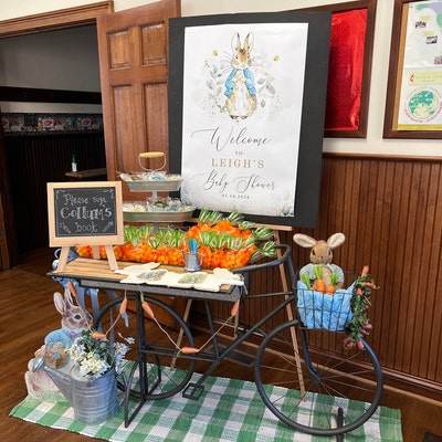Peter Rabbit Diaper Raffle Card, Gender Neutral Baby Shower, Sage Green ...
