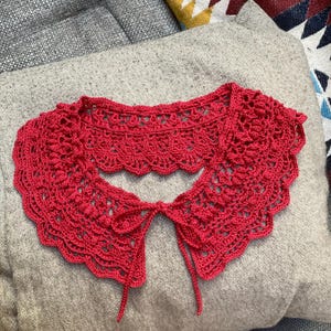 c*o様 UND CROCHET KNIT COLLAR Collar „wednesday Addams“ Crochet Pattern PDF Made to