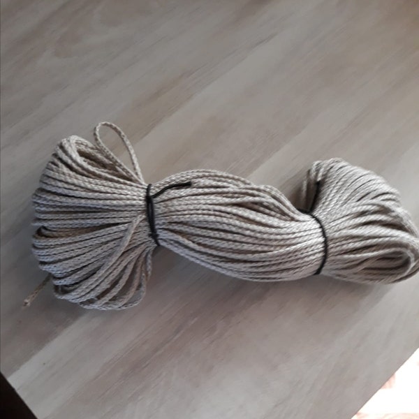 Linen Rope Natural Braided 50 Meters/54,68 Yards - Etsy