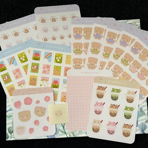 Cute Bear Sticker Sheet Bujo Planner Stickers, Beary Cute Stickers ...
