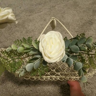 Flower Girl Basket Rustic Flower Girl Basket Wire Wedding - Etsy