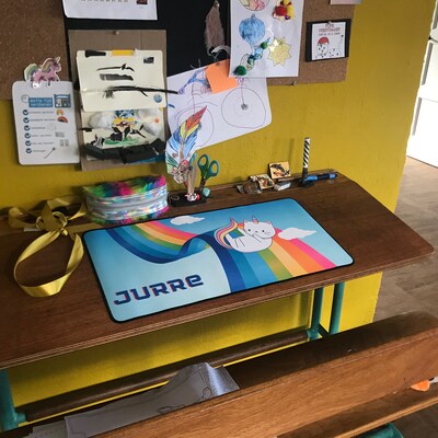 Big Gaming XXL Mousepad 600x300mm Cartoon Art Landscape Mushroom House