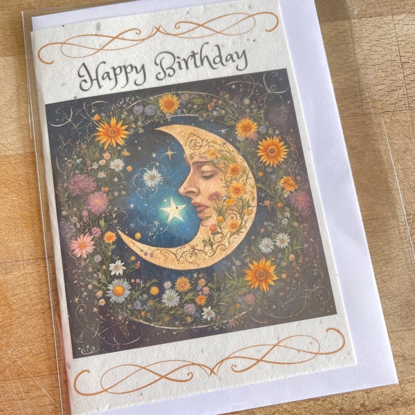 Valentines Card Vintage Print Plantable Seed Card Option Old Fashioned