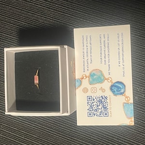 Customer photo from ElenaMaylee, Raw Pink Tourmaline Baguette Band