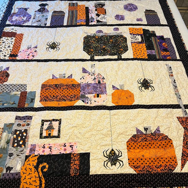 Spooky Shelfie Halloween Quilt Pattern | Digital PDF Pattern by Melissa ...