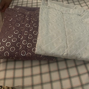 Light Purple Traditional Chikankari mans kurta Bollywood Style Kurta Men Party Wear man stuff Soft Cotton Kurta Wear Festival Kurta ACP