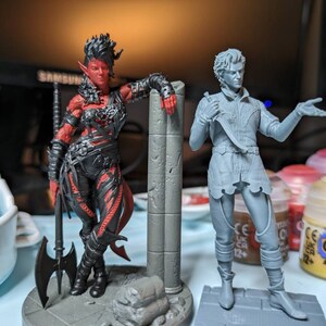 Mizora Cambion Miniature Unpainted BG3 Baldurs Gate 3 CA 3D Dungeons ...