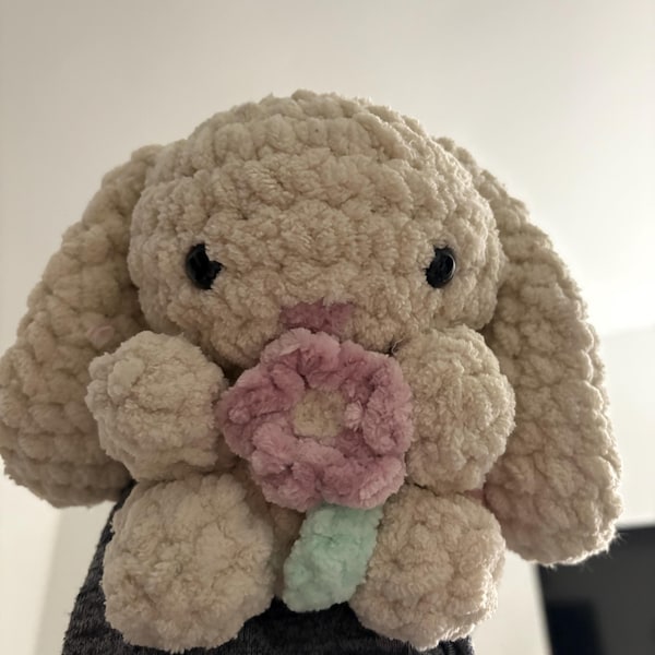 Crochet Flower Bunny Crochet Pattern - Etsy