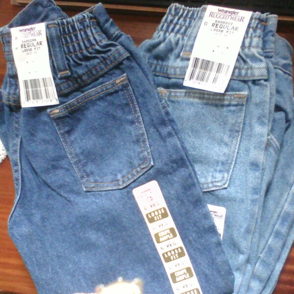 Wrangler Rugged Wear Tapered Denim Pants, Men's, Size W35 cotton Beige type Vintage Second Hand