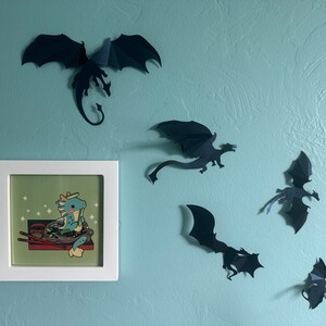 Game of Thrones Inspired 3D Dragon Wall Art: Dragon Silhouettes ...