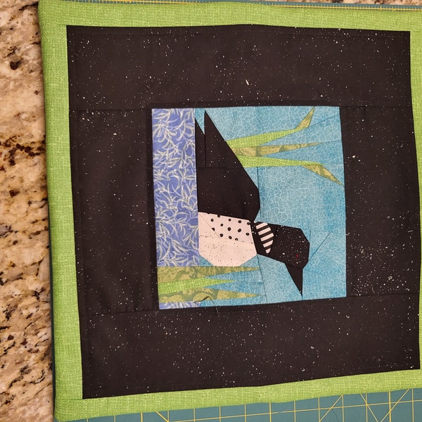 Loon Pattern Paper Loon on the Lake Paper Pieced Block Pattern in PDF - Etsy