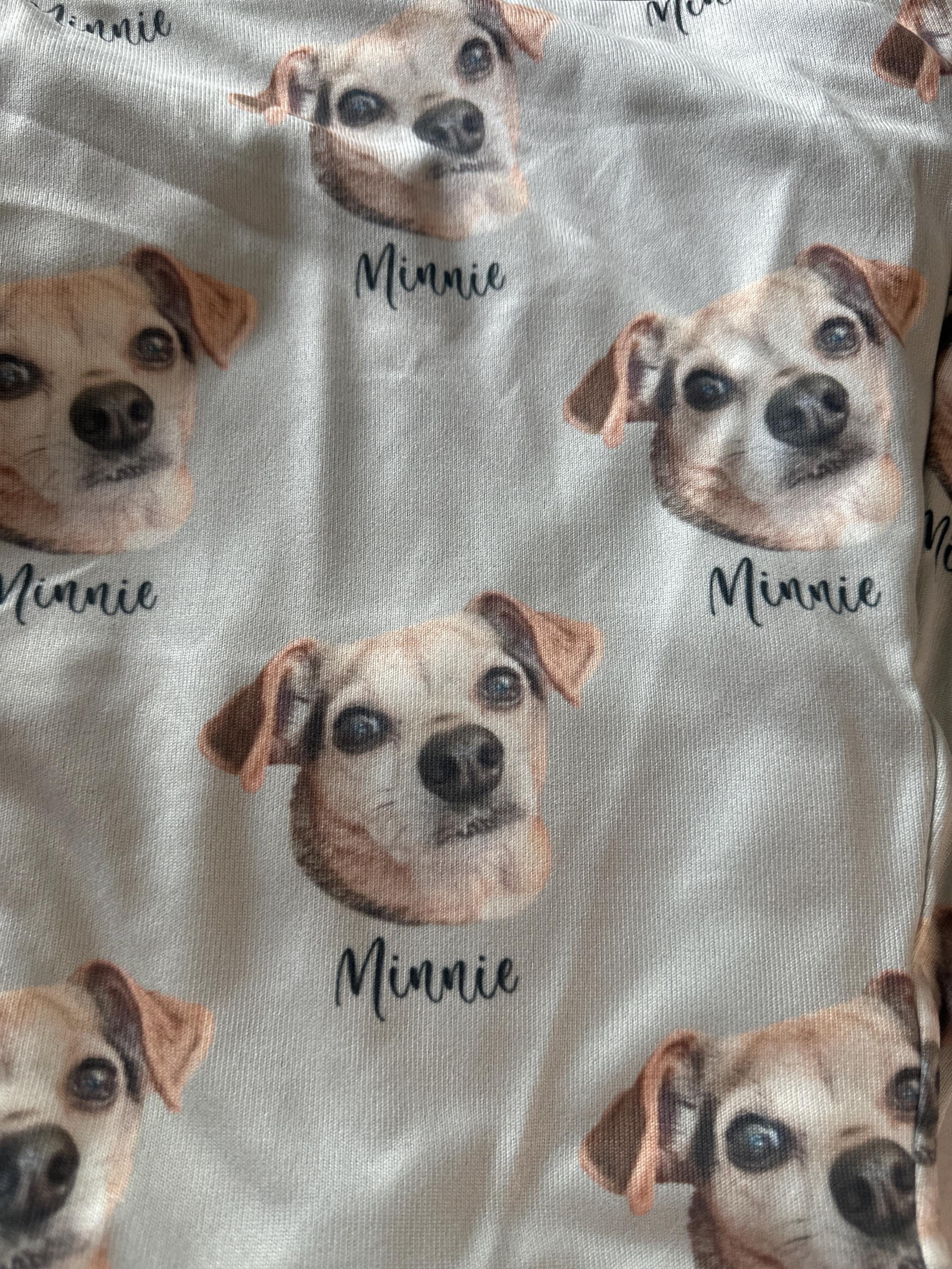 Custom Pet Portrait Pajama pants Using Pet Photo + Name Custom Dog Personalized Pajama Pants Photo Pants Dog Dad Dog Mom Gift