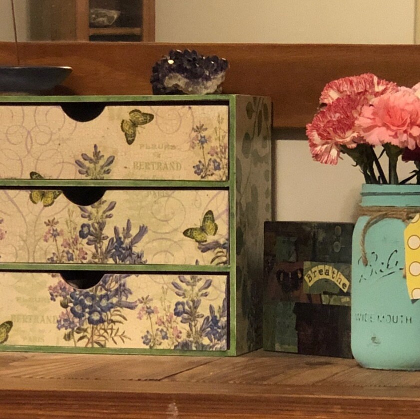 Jewelry Organizer Apothecary Cabinet Mini Chest Of Drawers Etsy