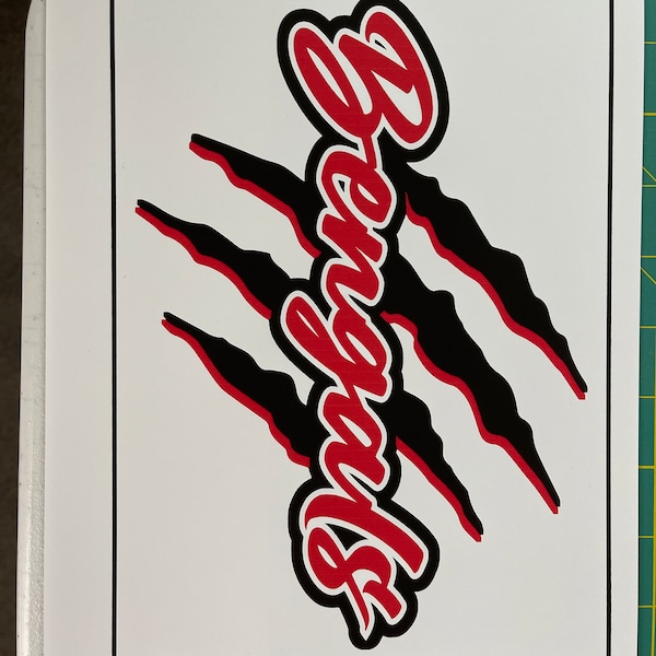 Bengals Team Logo SVG PNG EPS File Go Bengals Scratch Slash Paw Sports ...