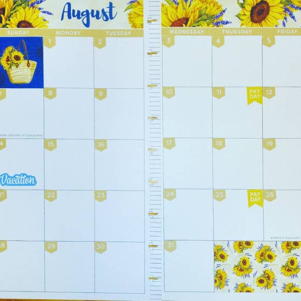 AUGUST Planner Stickers, Happy Planner Monthly Stickers, Summer Monthly ...