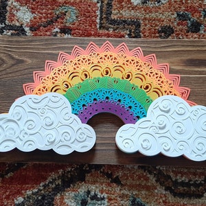 Download 3d Mandala Rainbow Svg Layered Mandala Rainbow Mandala Svg Etsy