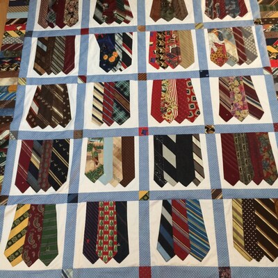 Neck Tie Quilt Blanket Custom Made Amount Represents a - Etsy