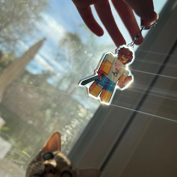 FORSAKEN Glitter Epoxy Keychain - Roblox Twotime Shedletsky Guest1337 ...