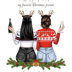 Personalized Friends Christmas Gift, Best Friends Christmas Print ...